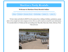 Tablet Screenshot of mtzpartyrentals.com